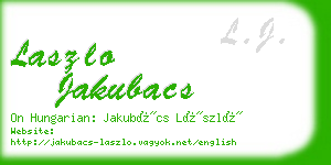 laszlo jakubacs business card